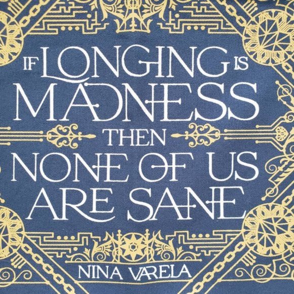 Illumicrate Crier's War Fabric Zipper Pouch Nina Varela Iron Heart with Book Quo - Picture 2 of 7